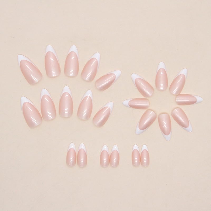 Pearl Chrome French Manicure Press-on Nails
