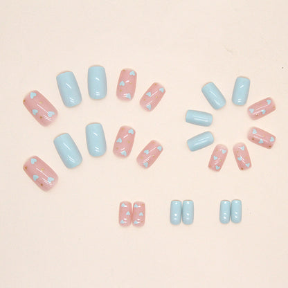 Candy Hearts Press-On Nails | 24-Piece Reusable Glossy Nail Set