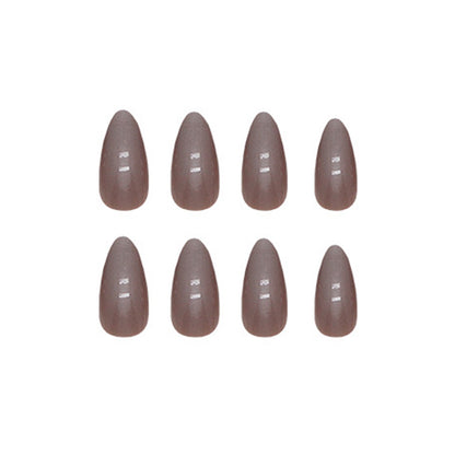 Silver Chrome Almond Press-On Nails – Mirror Metallic Glossy Nail Set (Set of 24)