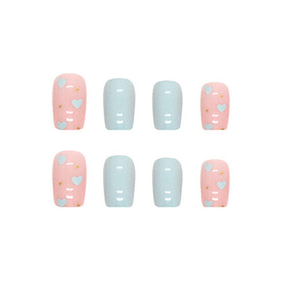 Candy Hearts Press-On Nails | 24-Piece Reusable Glossy Nail Set